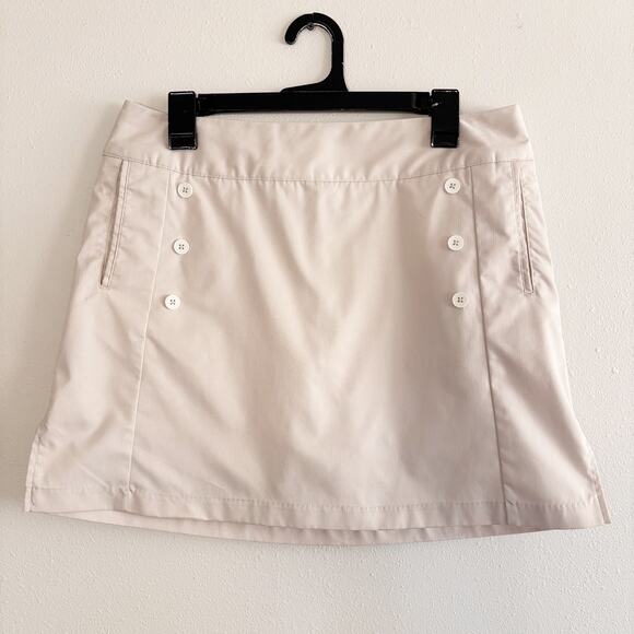 Adidas Women's ClimaCool Sz 10 Cream Golf Tennis Athletic Skirt w/Shorts RN88387 - Picture 1 of 11
